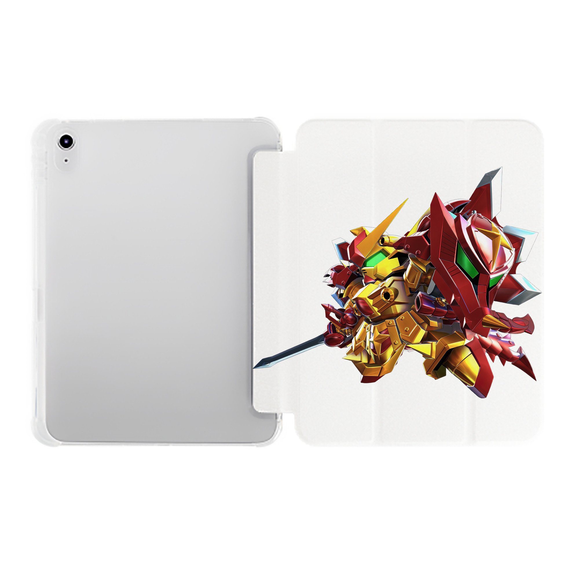 （画像用） 機動戦士ガンダム Mobile Suit Gundam IPad ケース ペン収納付き 三つ折りスタンド PUレザー×シリコン 対応機種9.5/10.5/10.9インチ